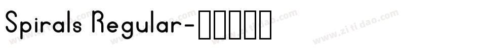 Spirals Regular字体转换